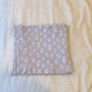 Hollister Light Purple Reversible Tube Top With Flower Print Size XS